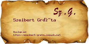 Szeibert Gréta névjegykártya